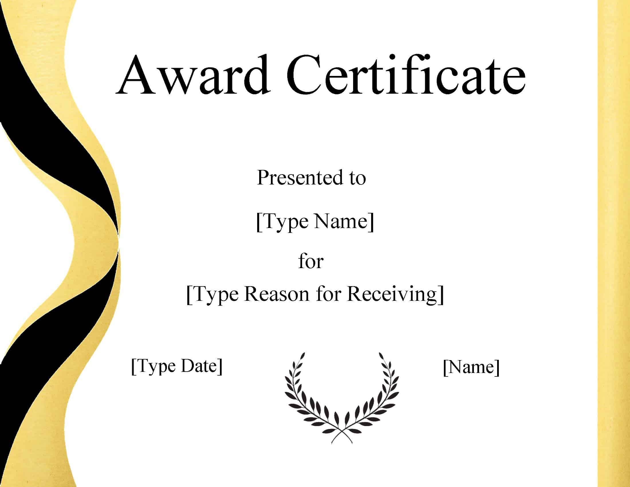 Free Certificate Templates Printable Word