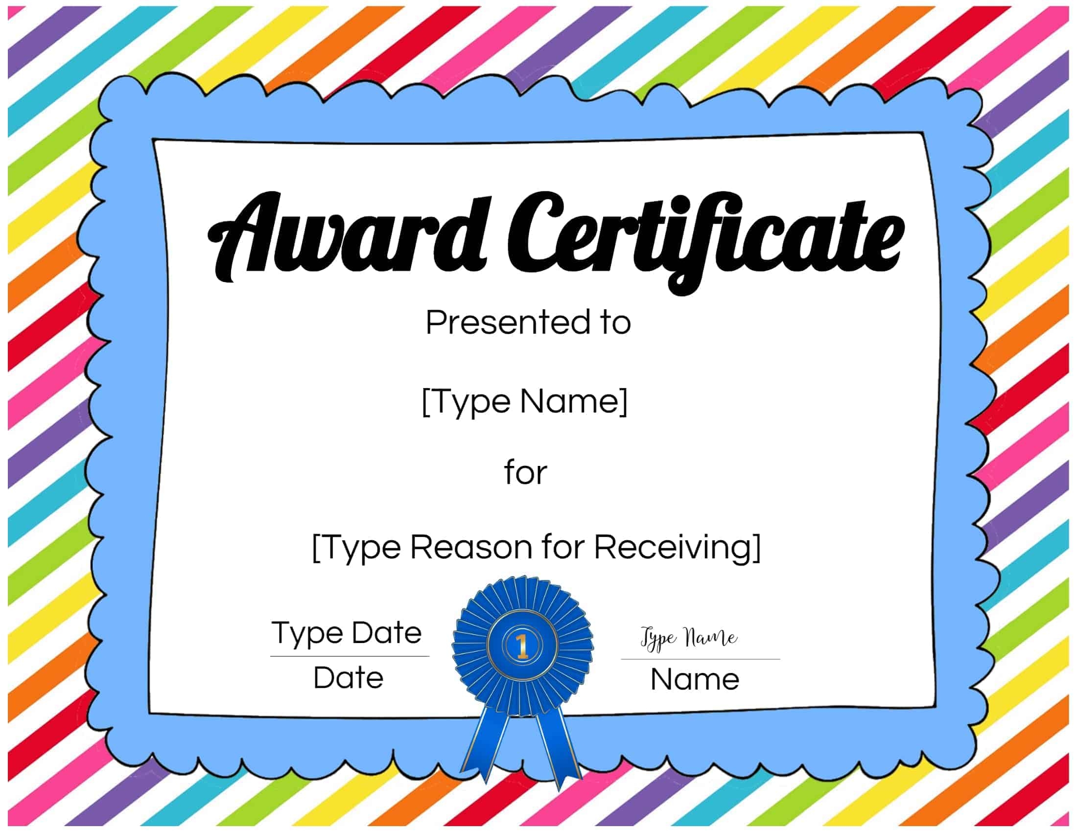 Free Certificates For Kids Customize Online amp amp Print At Home 