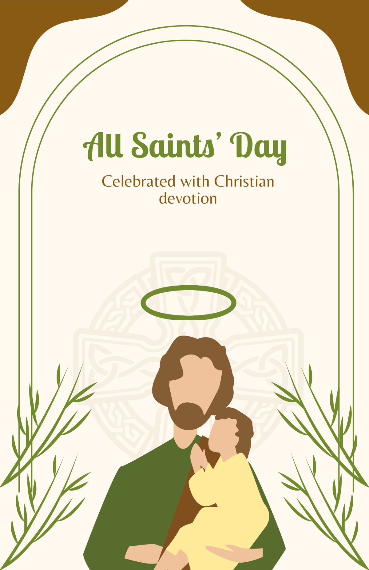 Free Christian All Saints Day Template To Edit Online