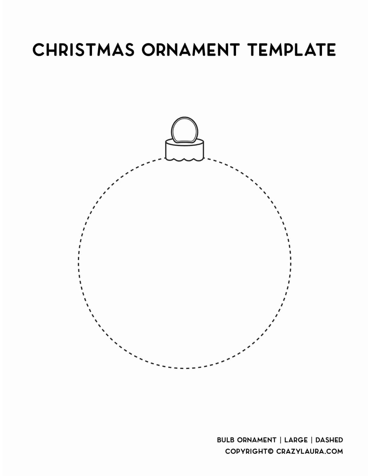 Free Christmas Ornament Template Printables amp Outlines Crazy Laura