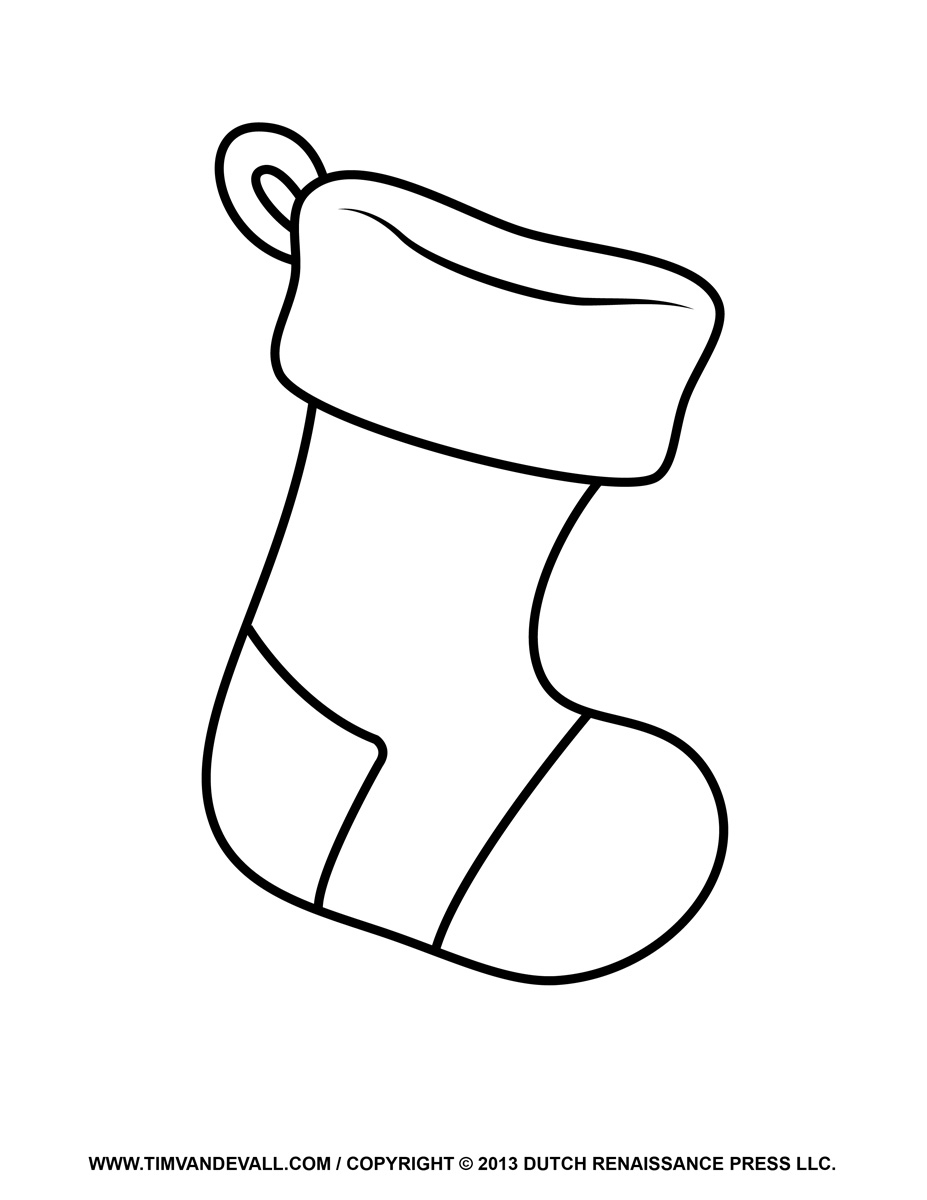 Free Christmas Stocking Template Clip Art amp Decorations