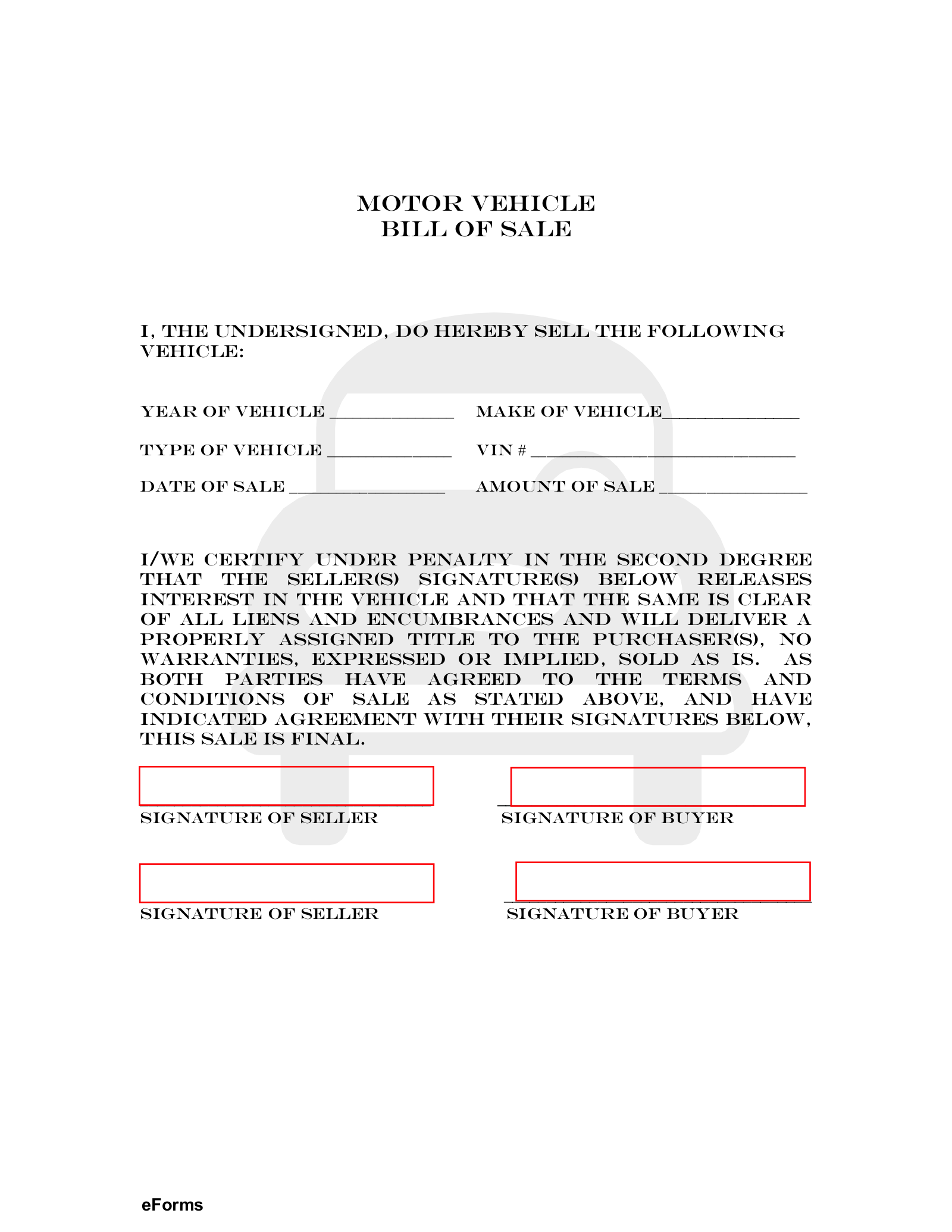 Free Colorado Bill Of Sale Forms 4 PDF EForms