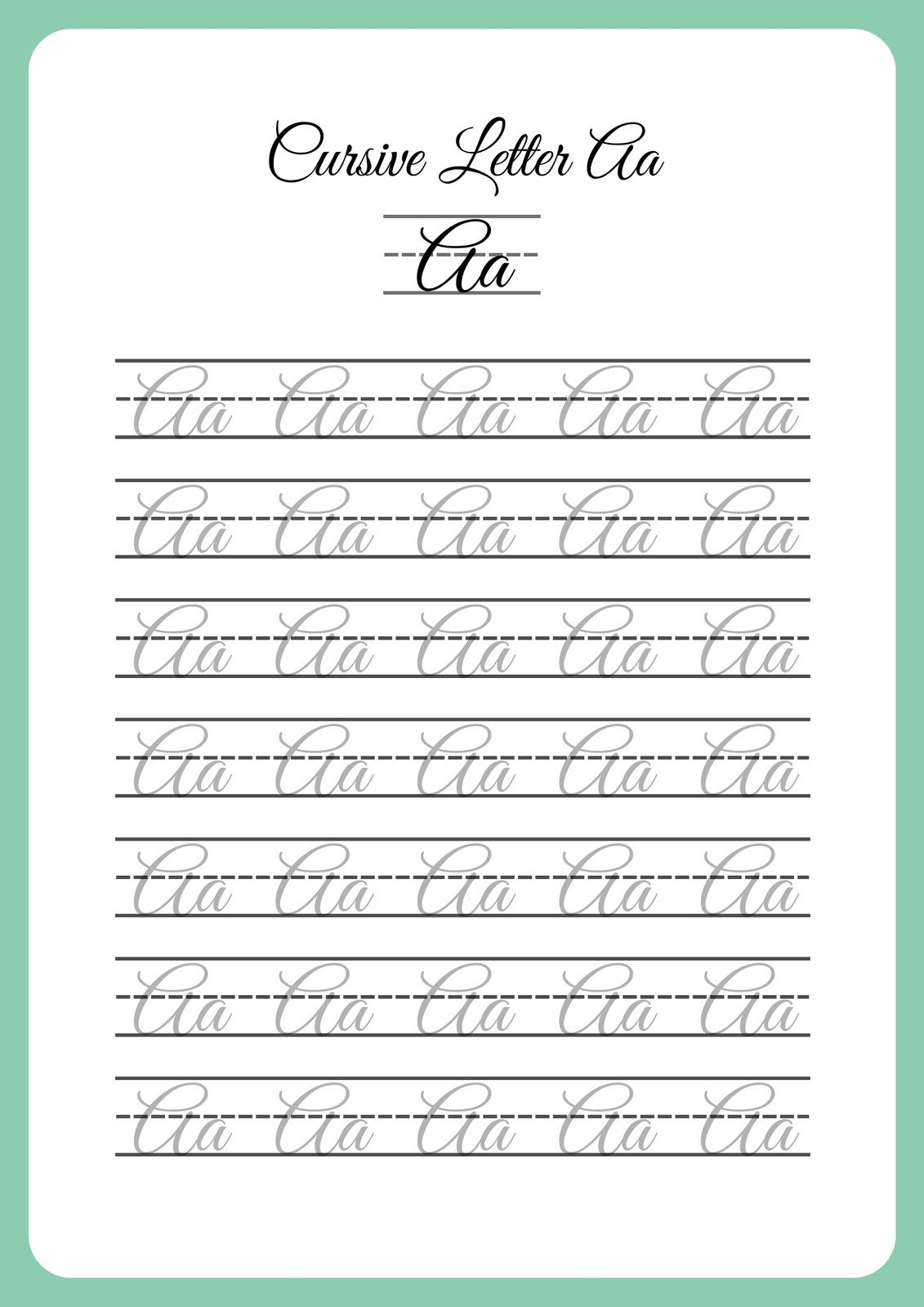 Free Cursive Handwriting Worksheet Generator Download Free 