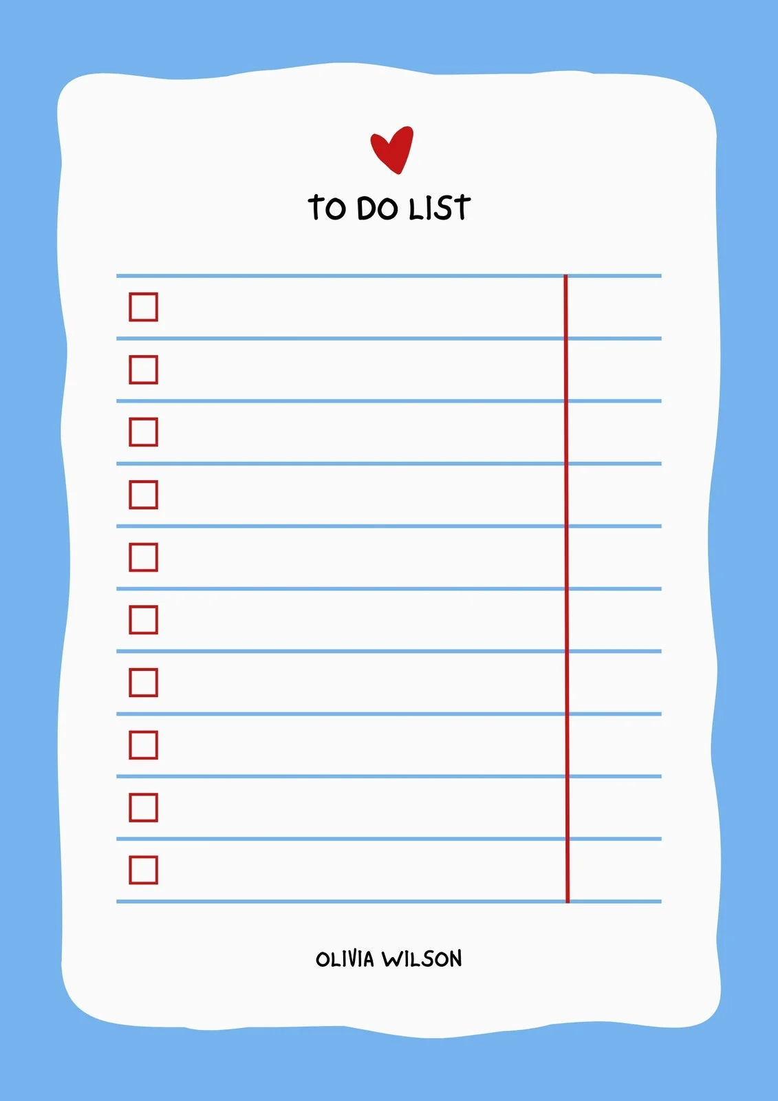 Checklist Template Printable