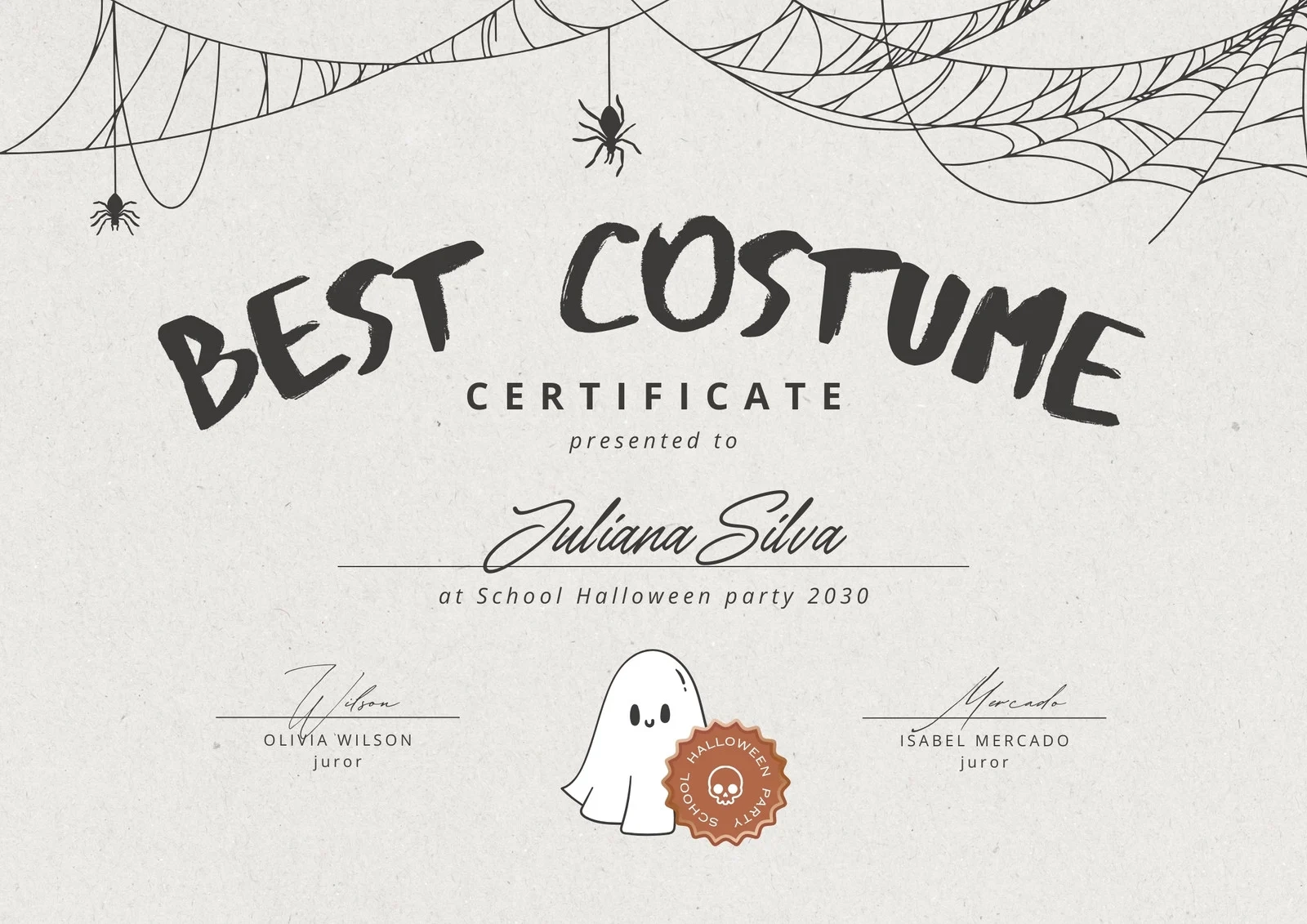 Free Custom Printable Halloween Certificate Templates Canva