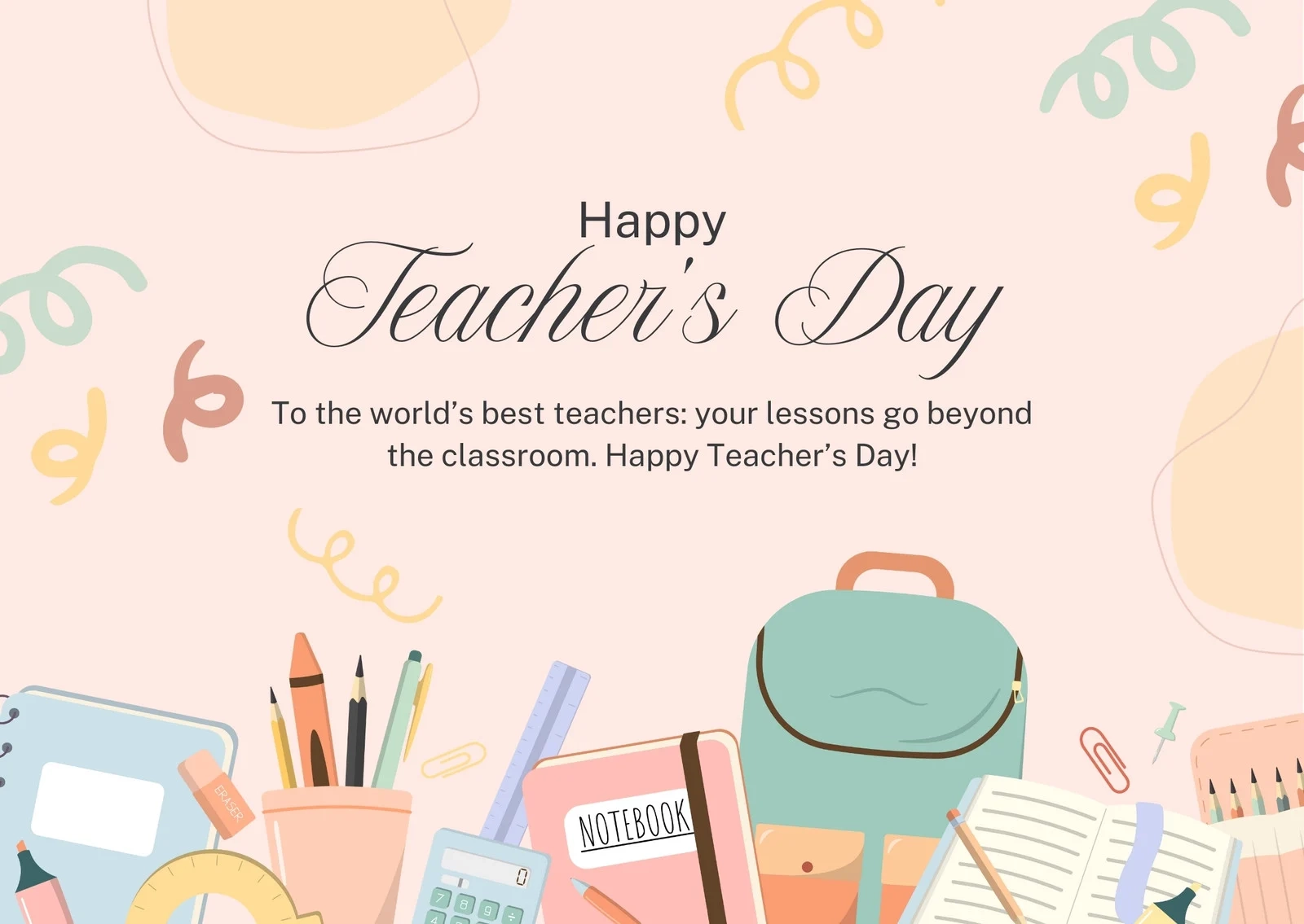 Teachers Day Card Design Printable Free