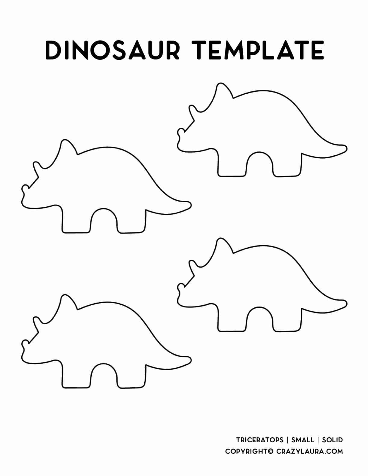 Free Dinosaur Template amp Printable Stencil For 2020 Crazy Laura