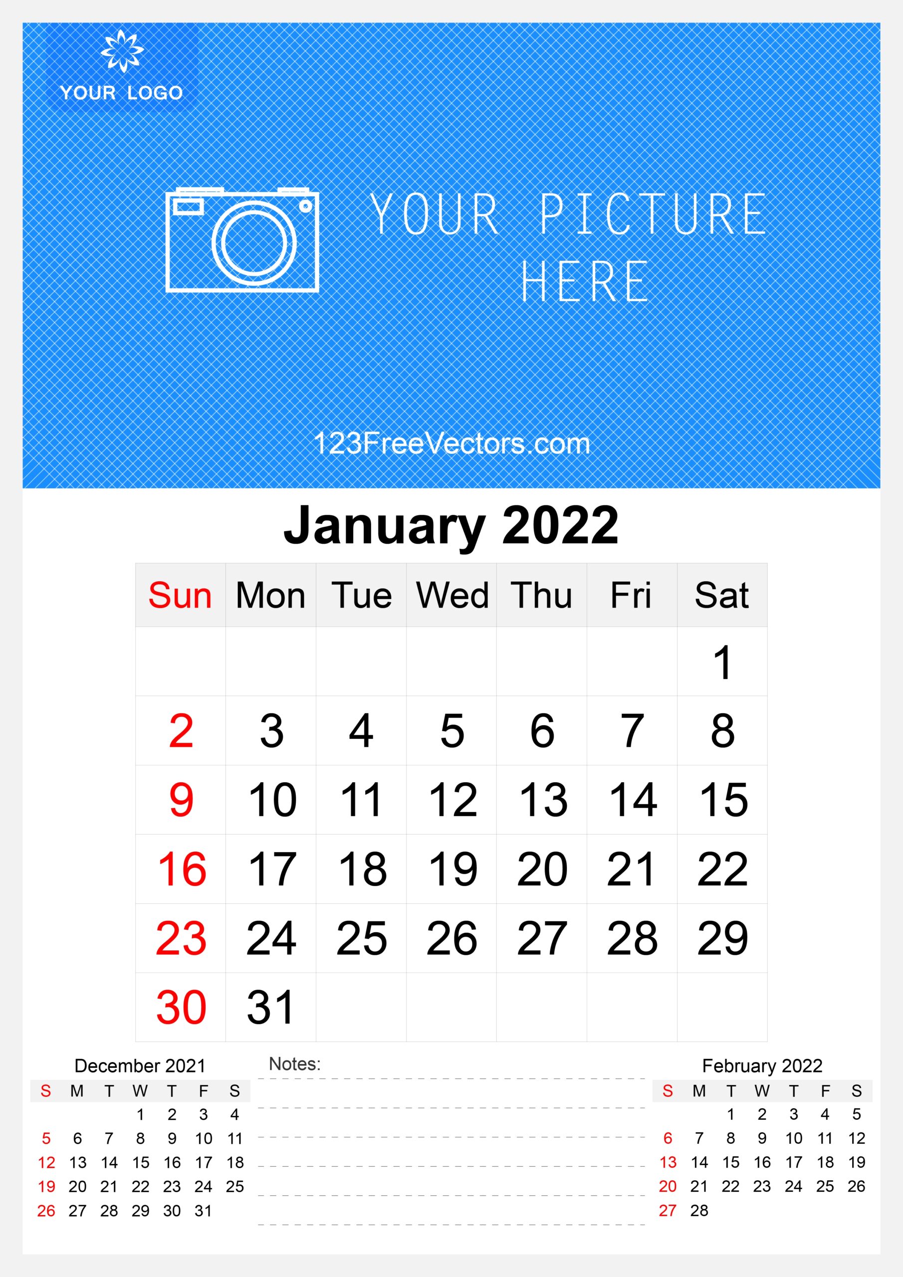 Free Wall Calendar Template