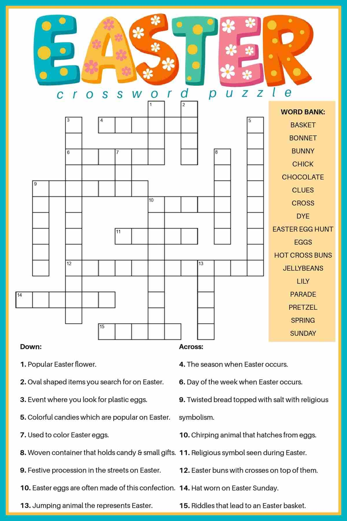 Free Crossword Printable Puzzles