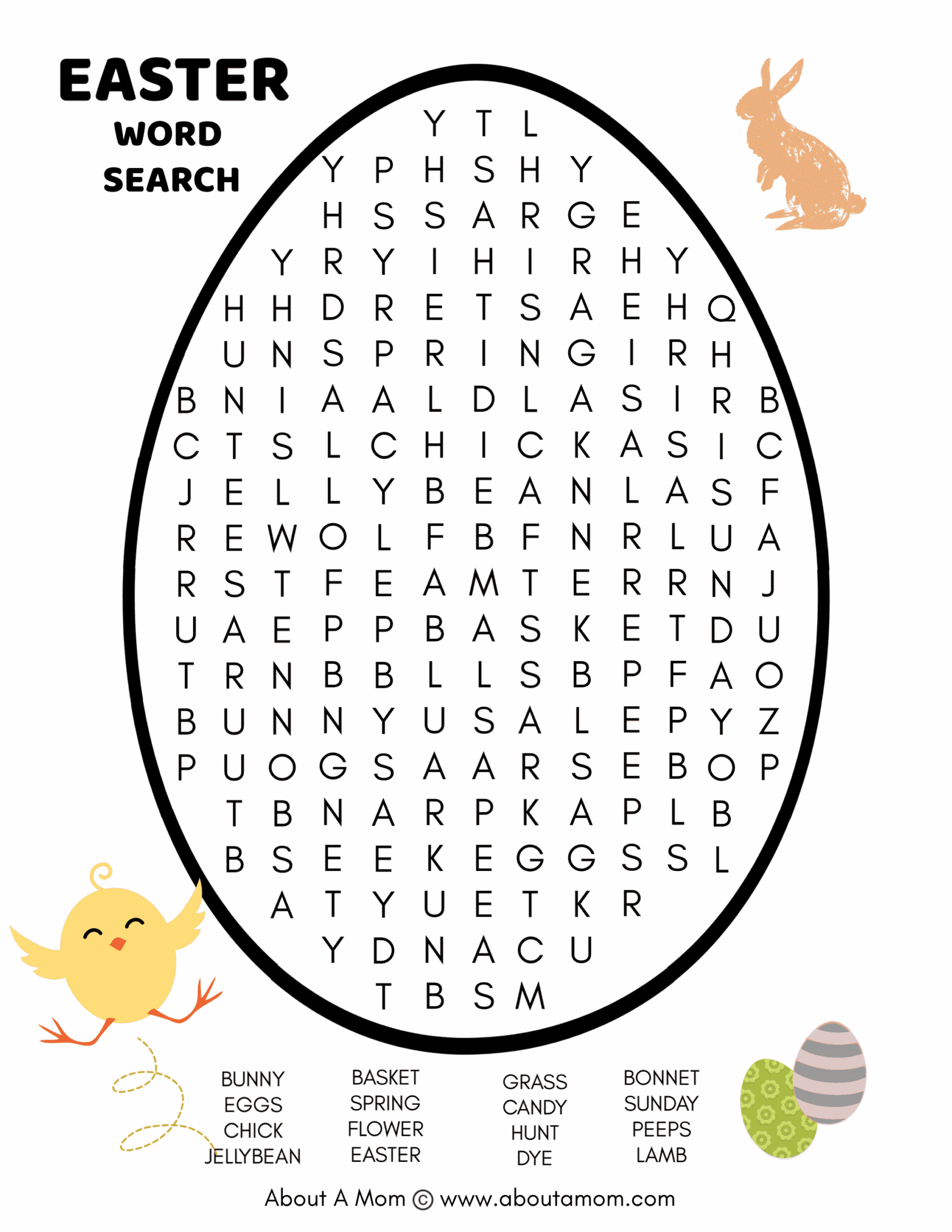 Printable Easter Word Searches