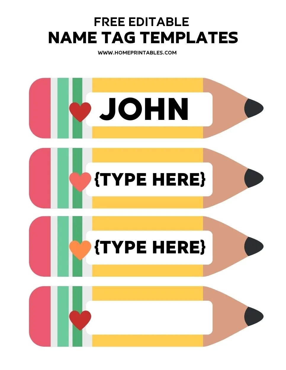 Printable Name Badge Template
