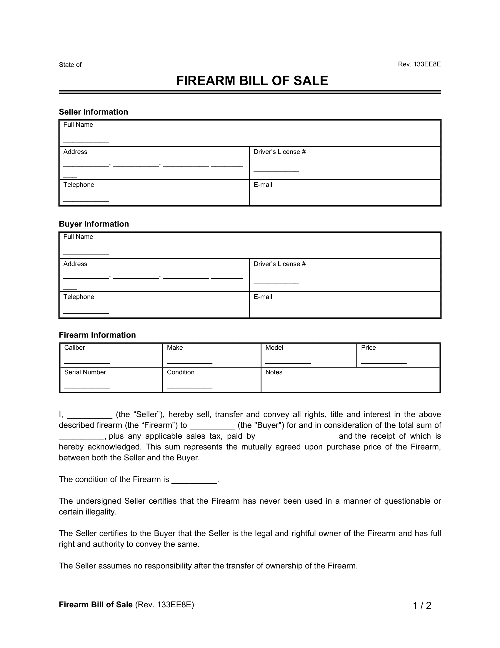 Printable Form 4473 Gun Purchase