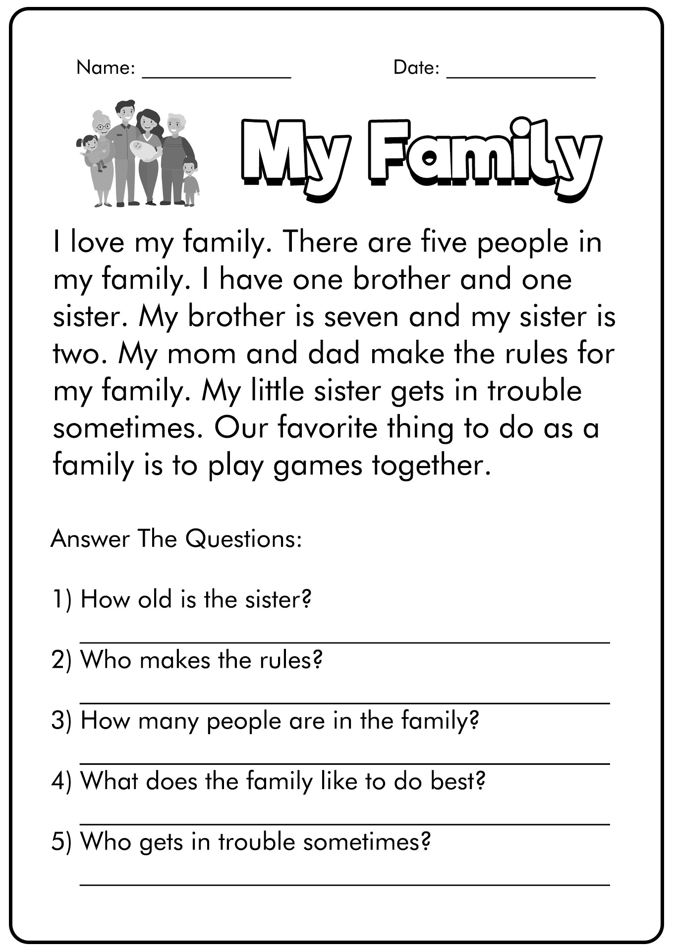 Free First Grade Reading Printable Worksheet Download Free First 