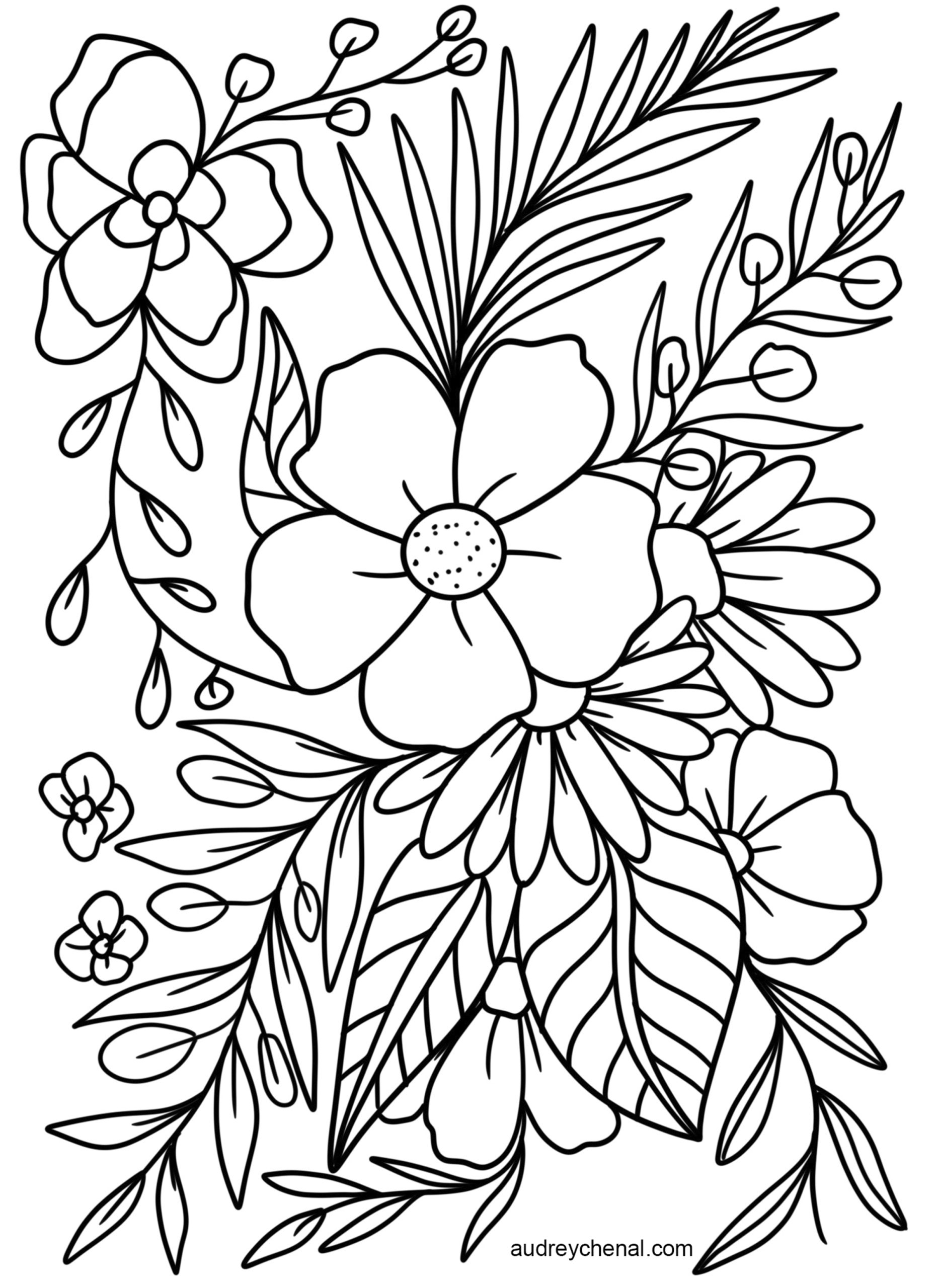 Floral Printable Coloring Pages