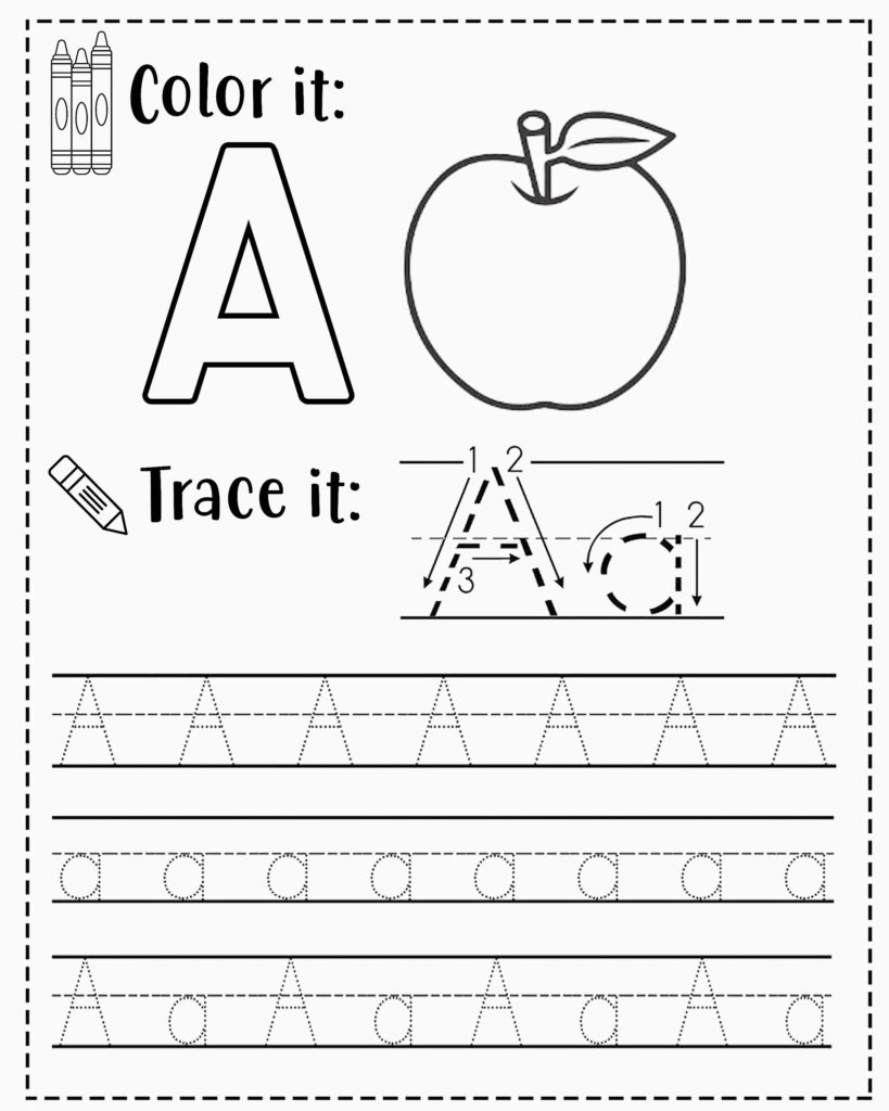  FREE Free Printable Preschool Worksheets Tracing Letters 