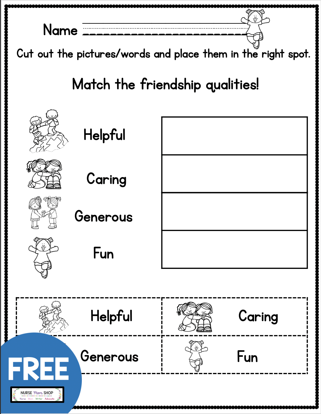 Free Printable Social Skills Worksheets