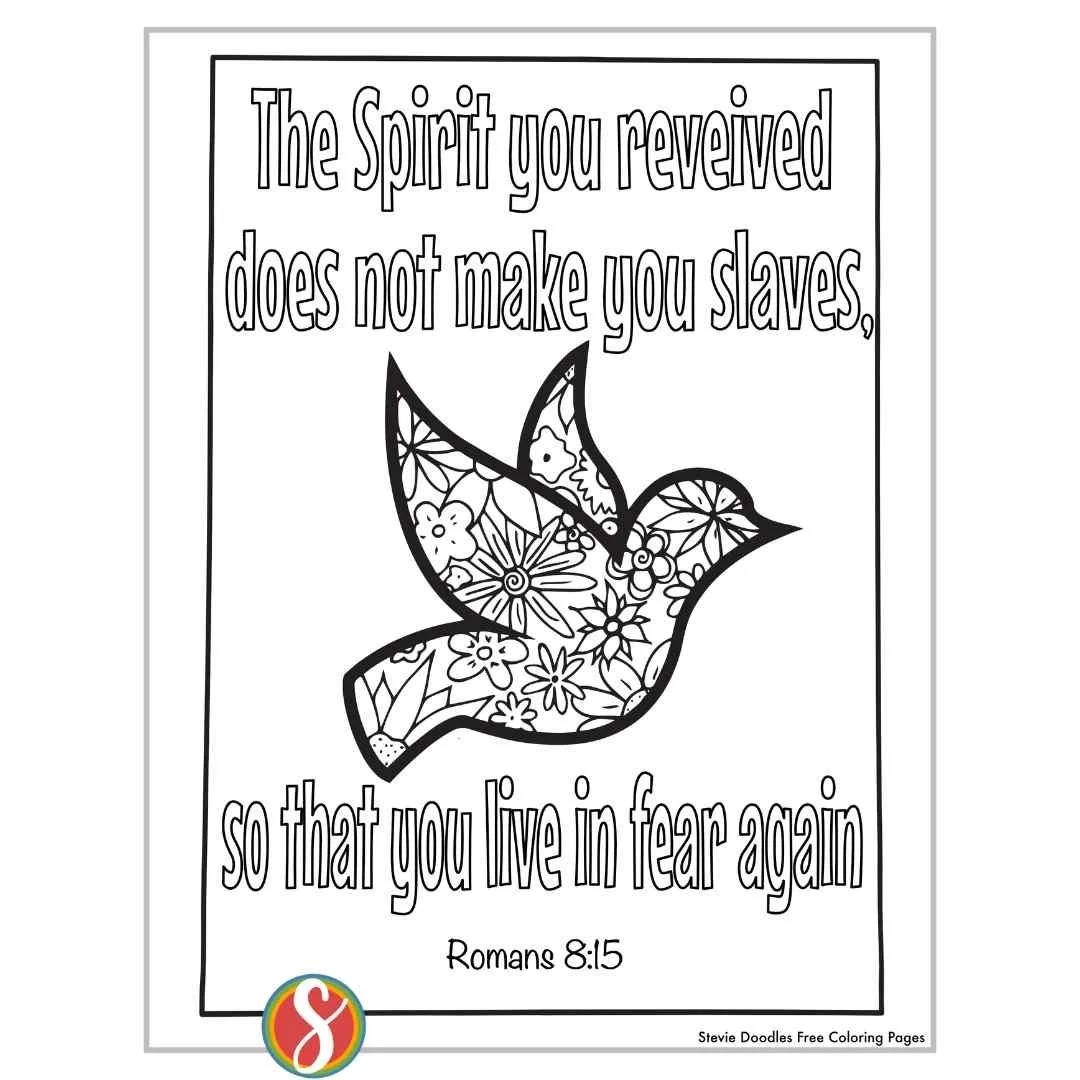 Free Holy Spirit Coloring Pages Stevie Doodles