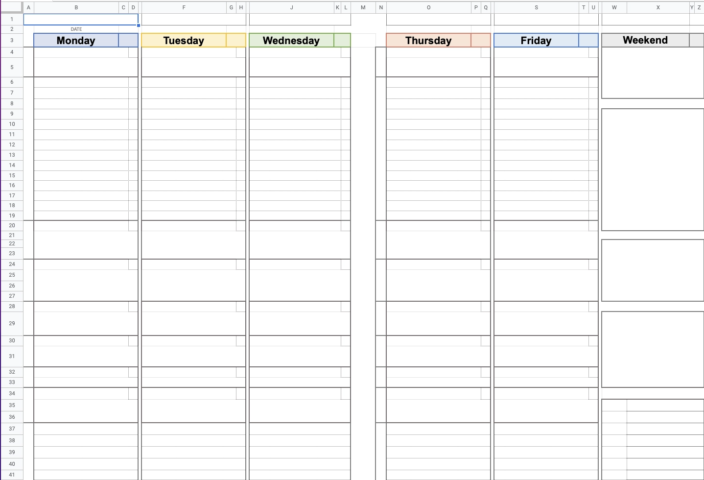 Printable Lesson Plan Calendar Blank