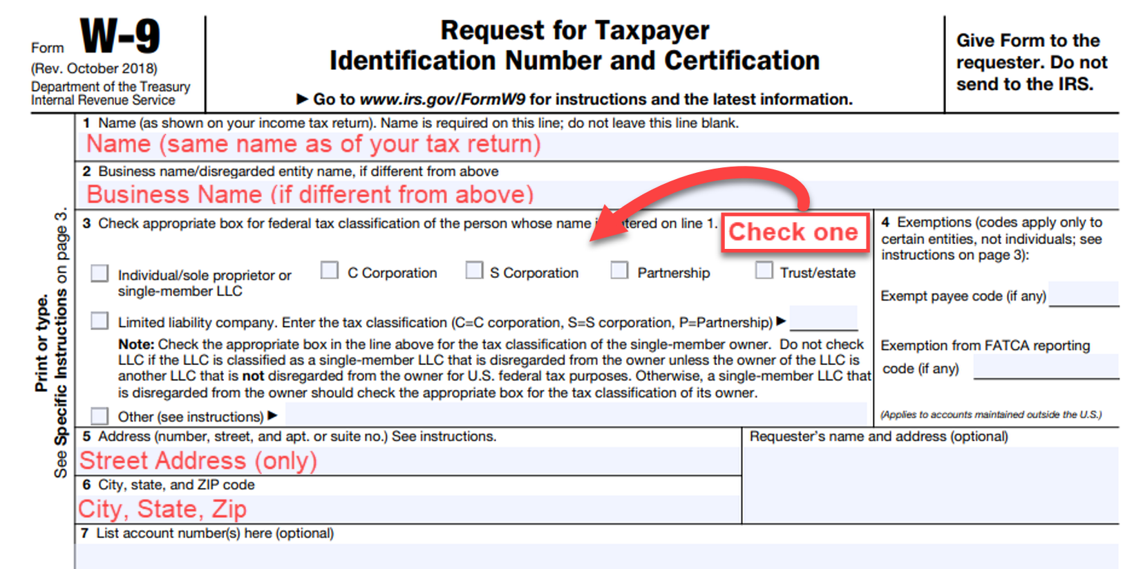 Form W-9 Free Print