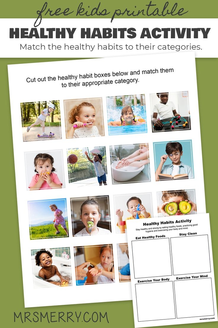 Healthy Habits Free Printables For Kids