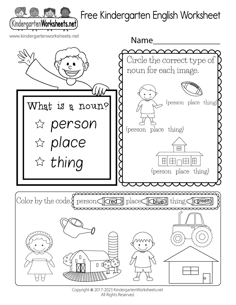 Free Printable Language Worksheets