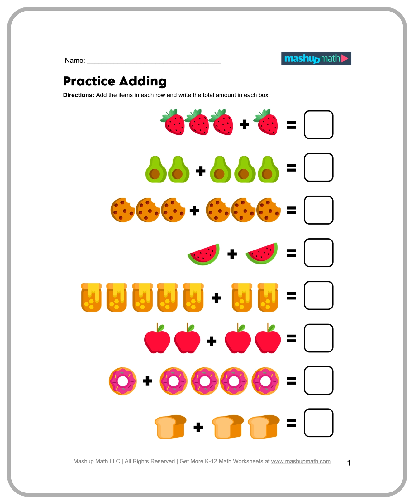 Kindergarten Math Printable Worksheets