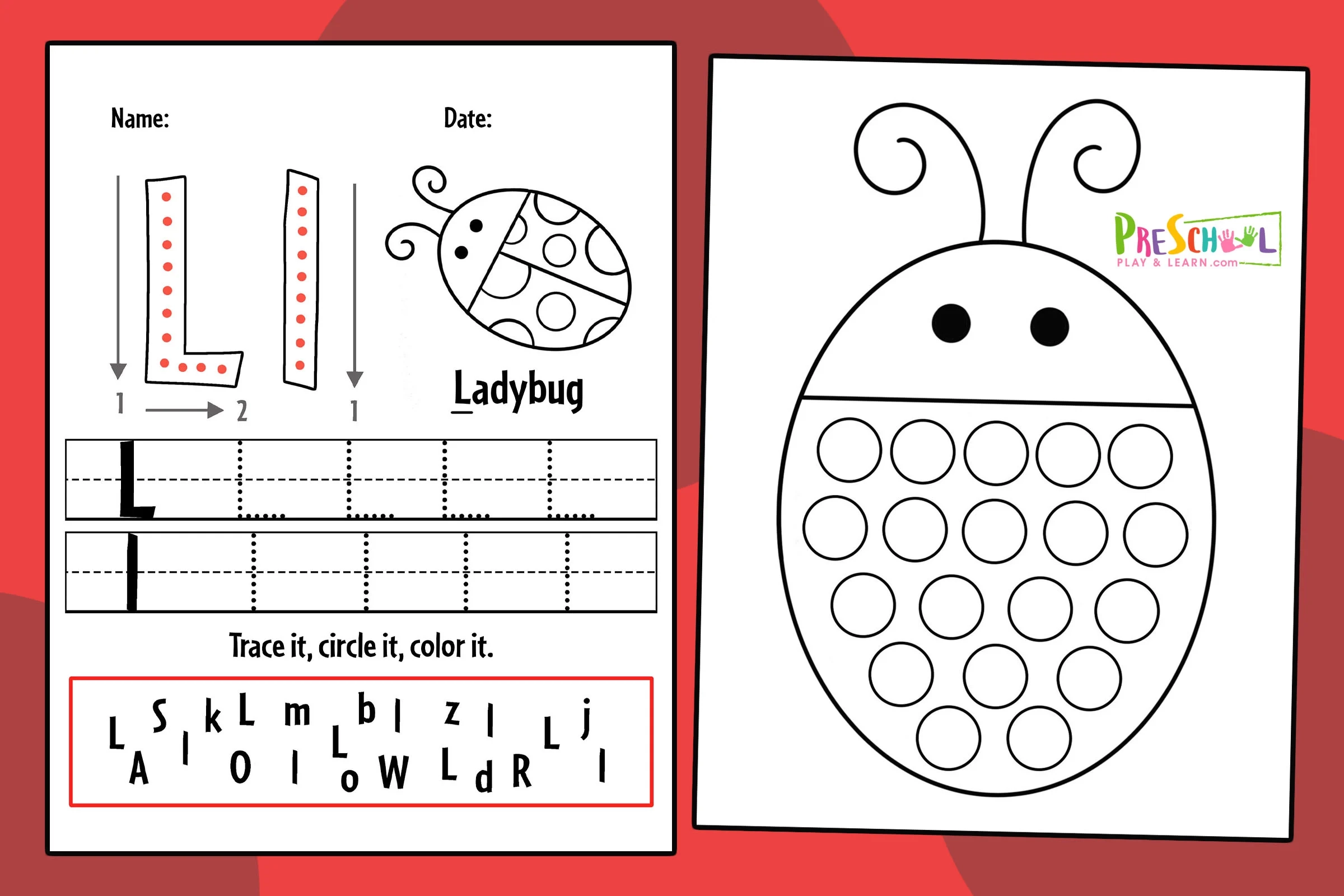 Prek K Printable Worksheets