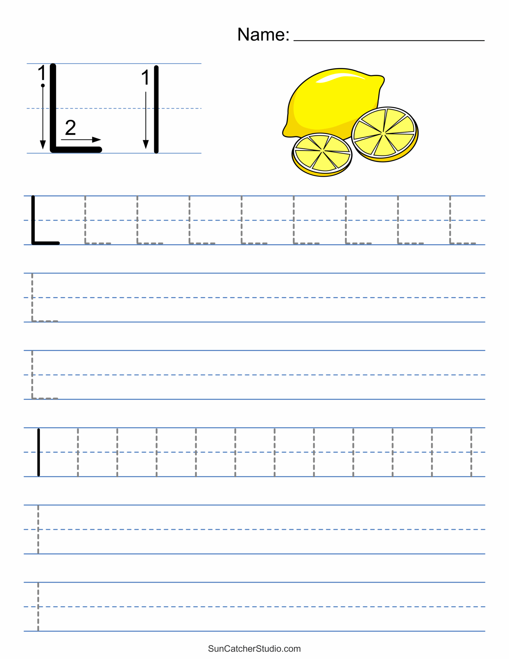 Free Letter L Worksheets For Preschool The Hollydog Blog 