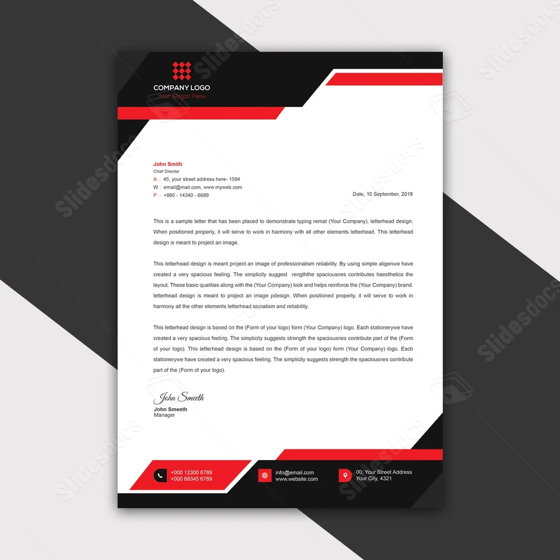 Letter Design Template Word