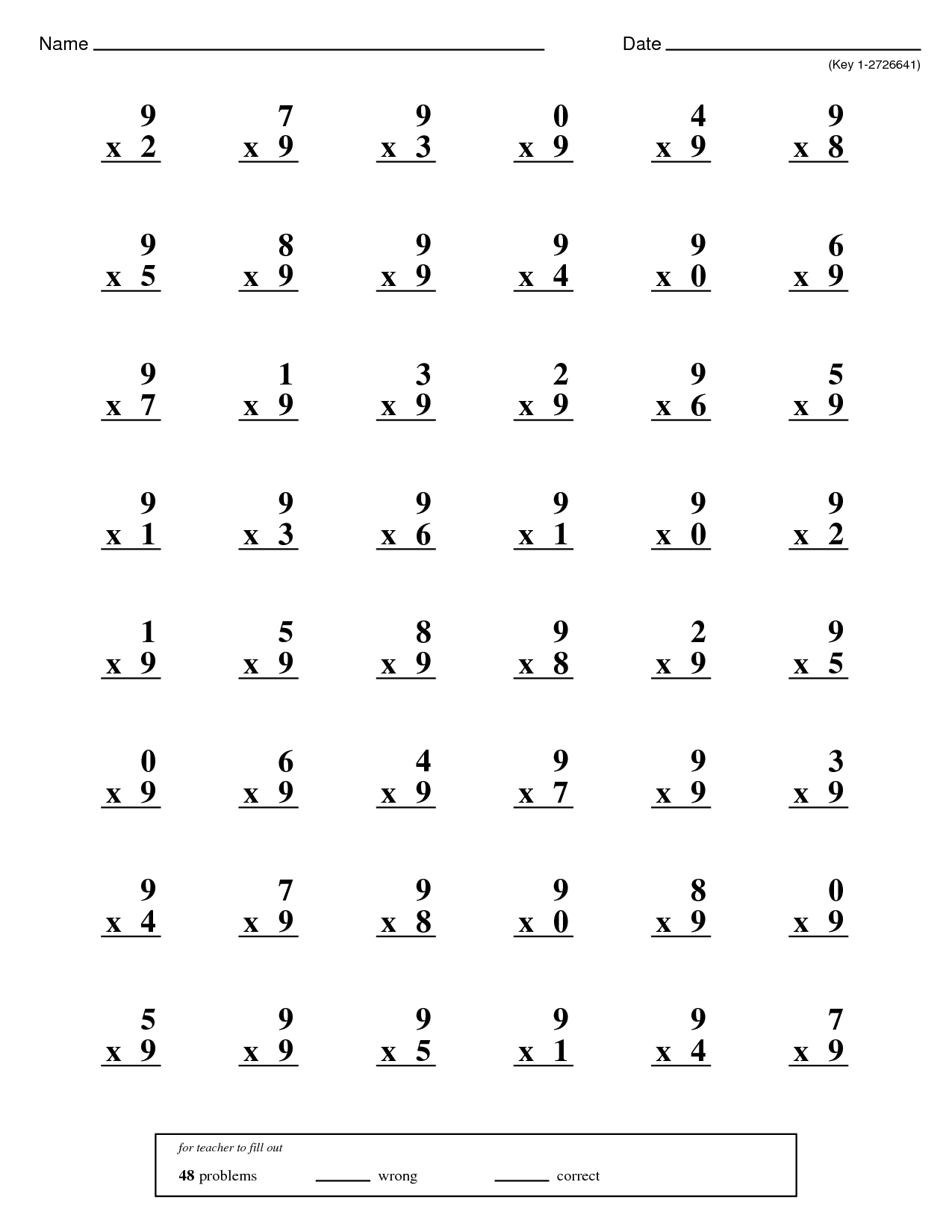 Free Mad Minute Math Multiplication Worksheet Download Free Mad 