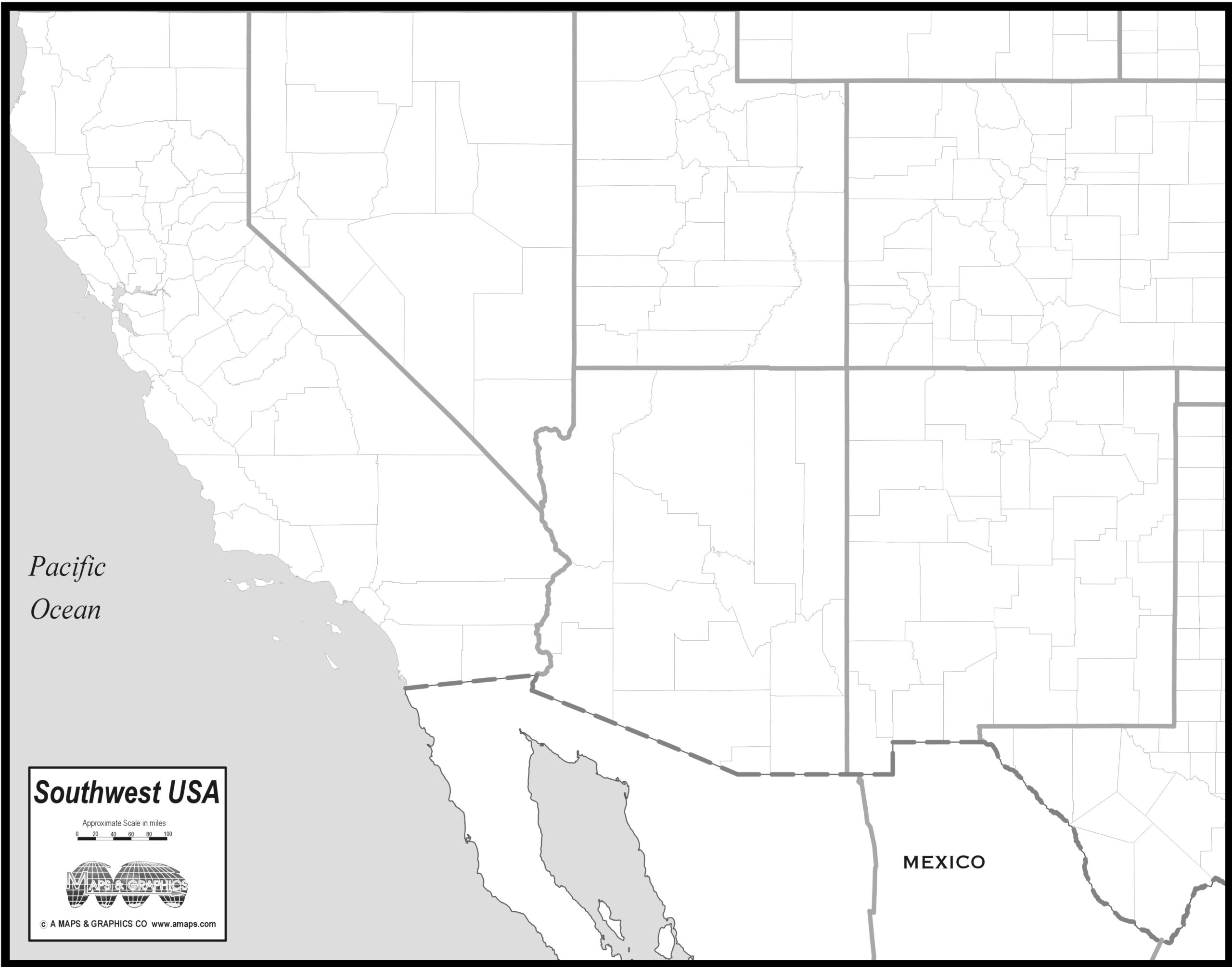 Free Printable West Region Map
