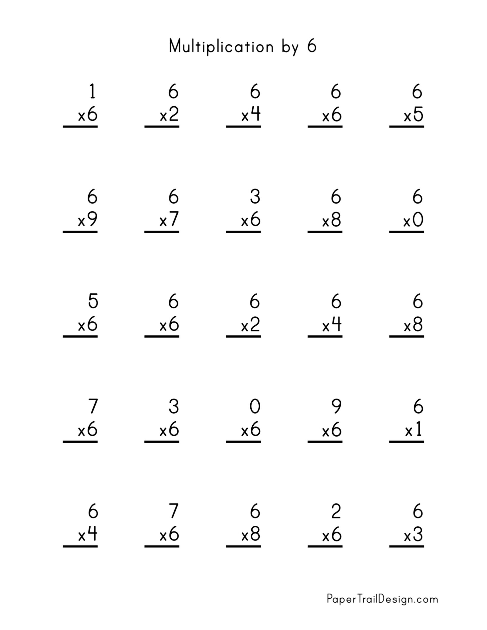 Free Multiplication Worksheets 1 12 Paper Trail Design 