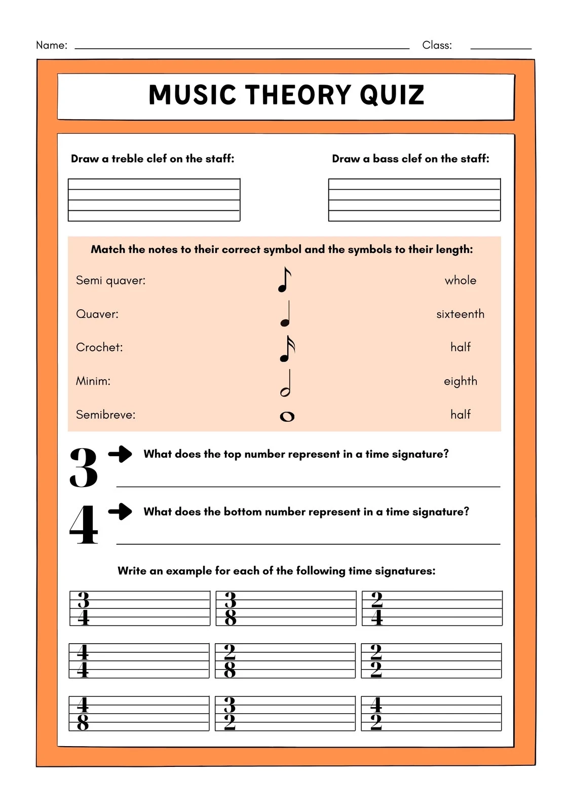 Free Music Worksheet Templates To Edit And Print Canva