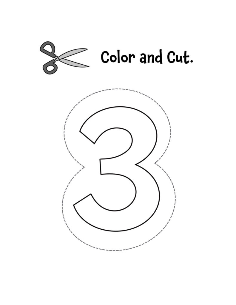 FREE Number 3 Worksheets For Preschool The Hollydog Blog