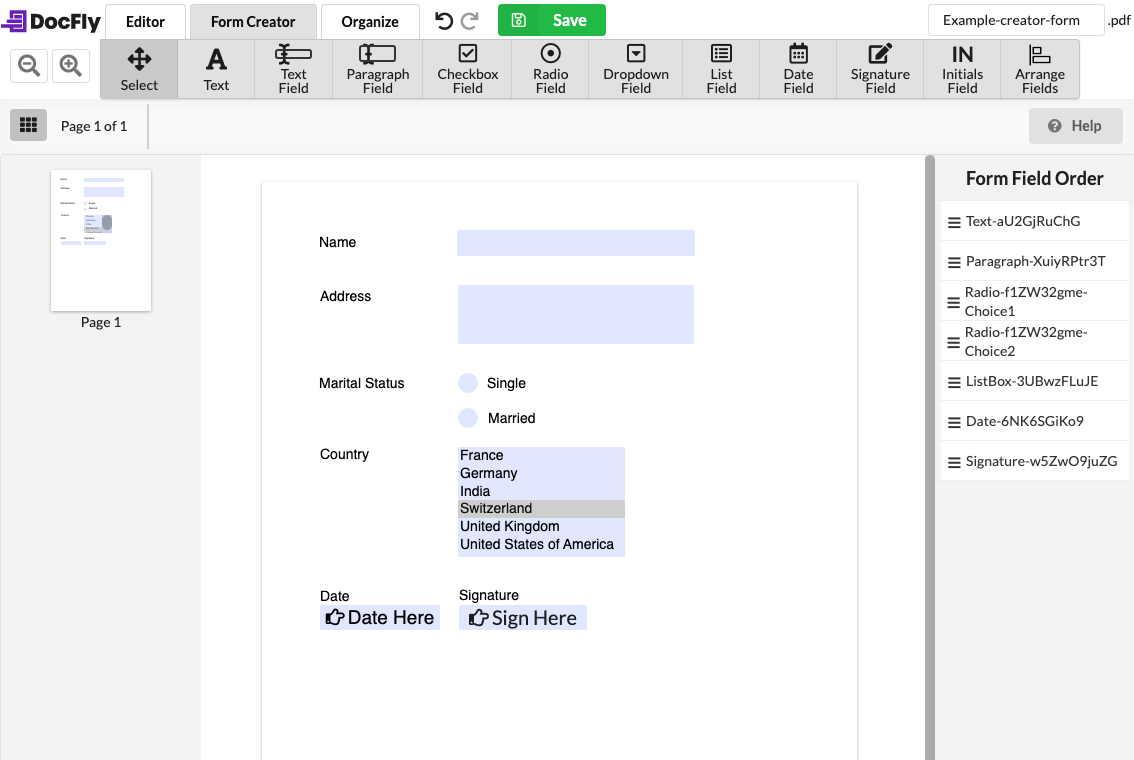 Free PDF Form Creator Create PDF Forms Online DocFly Free PDF Form Creator Create PDF Forms Online DocFly