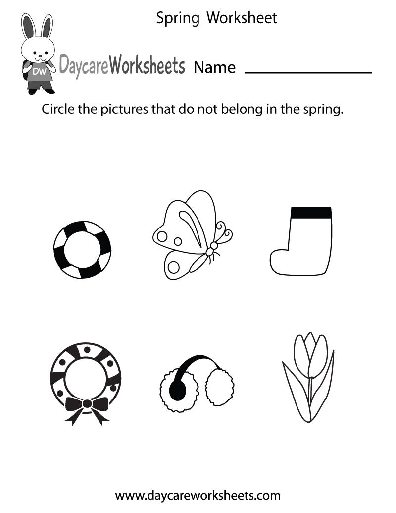 Free Printable Spring Worksheets For Pre K