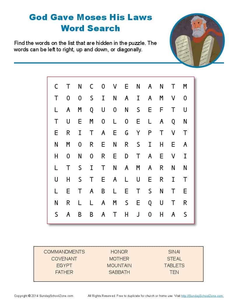 Catholic Word Search For Kids Printable