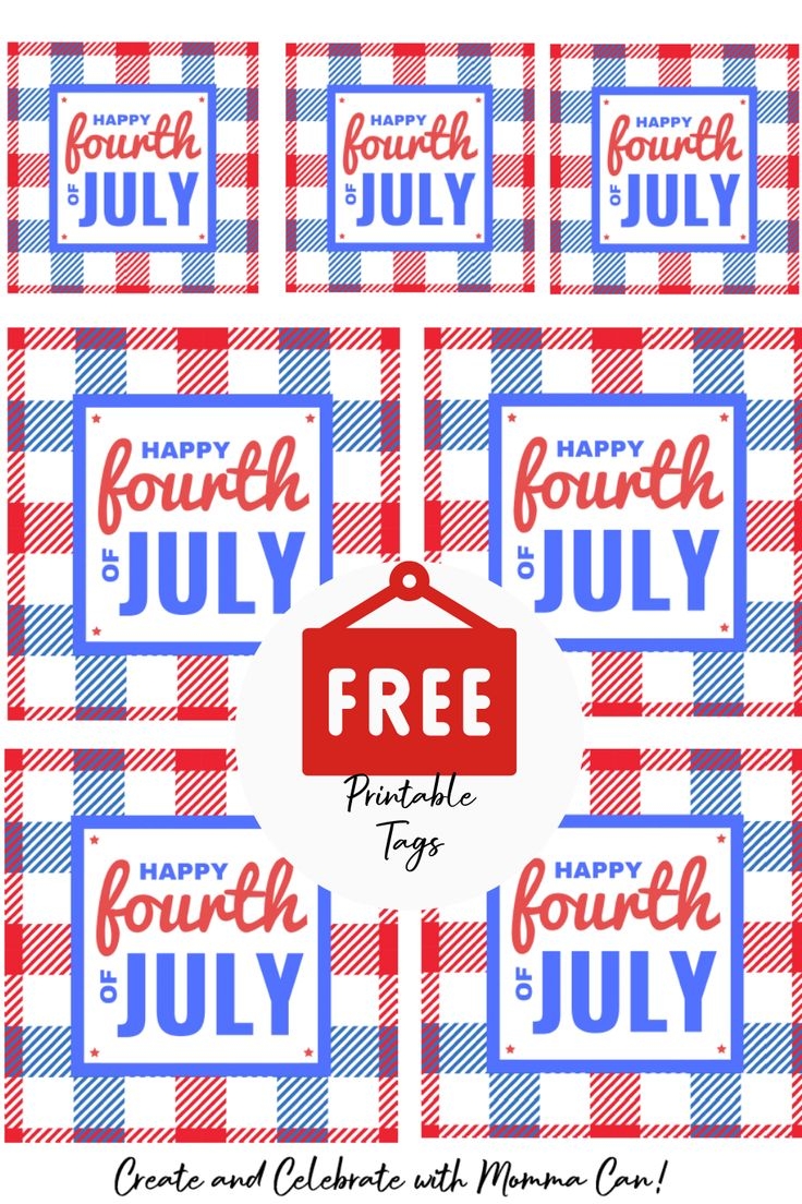 Free Printable 4th Of July Favor Tags