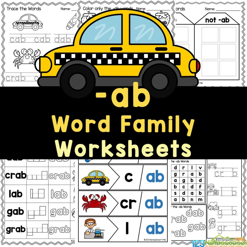 Free Printable Word Family Worksheets