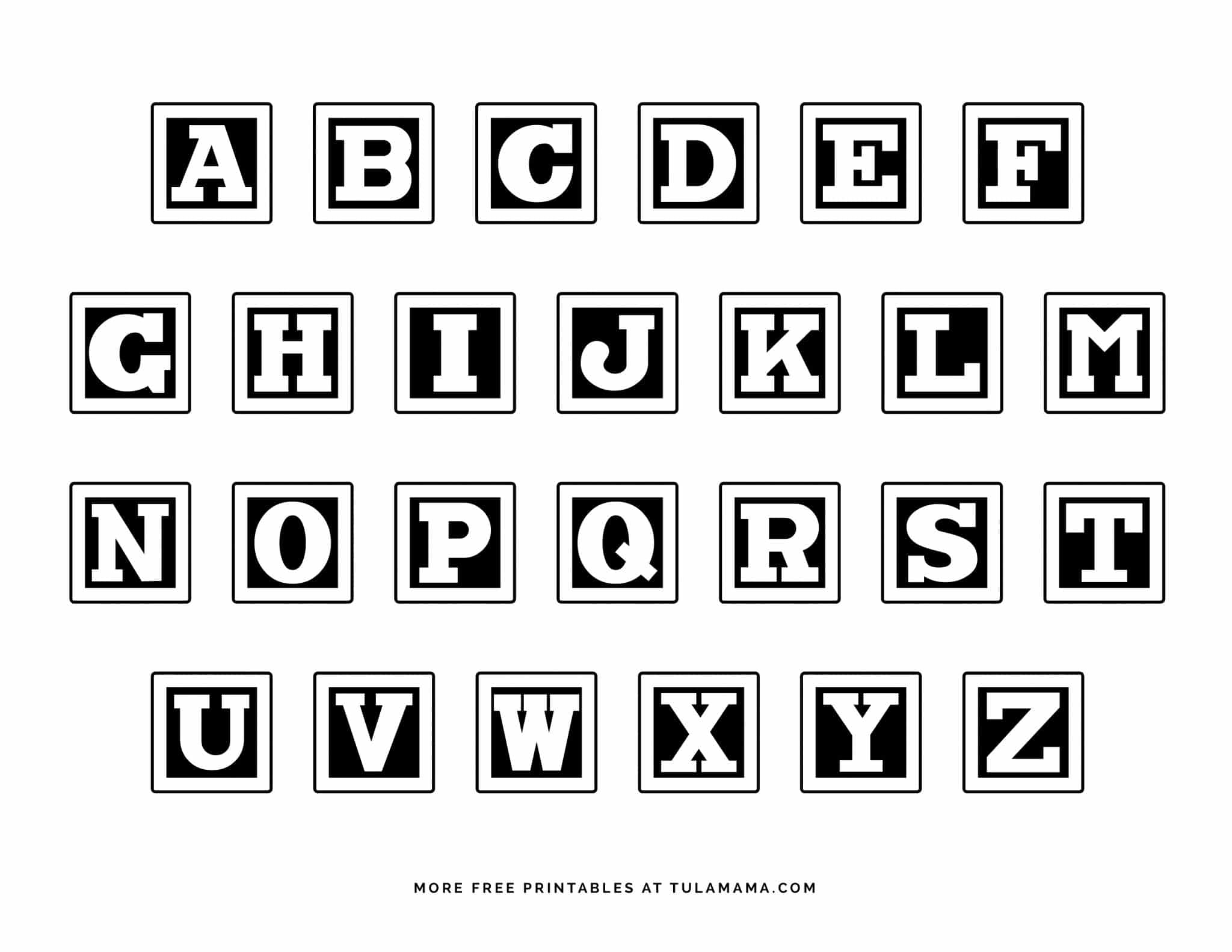 Free Printable Alphabet Blocks amp Coloring Pages Tulamama