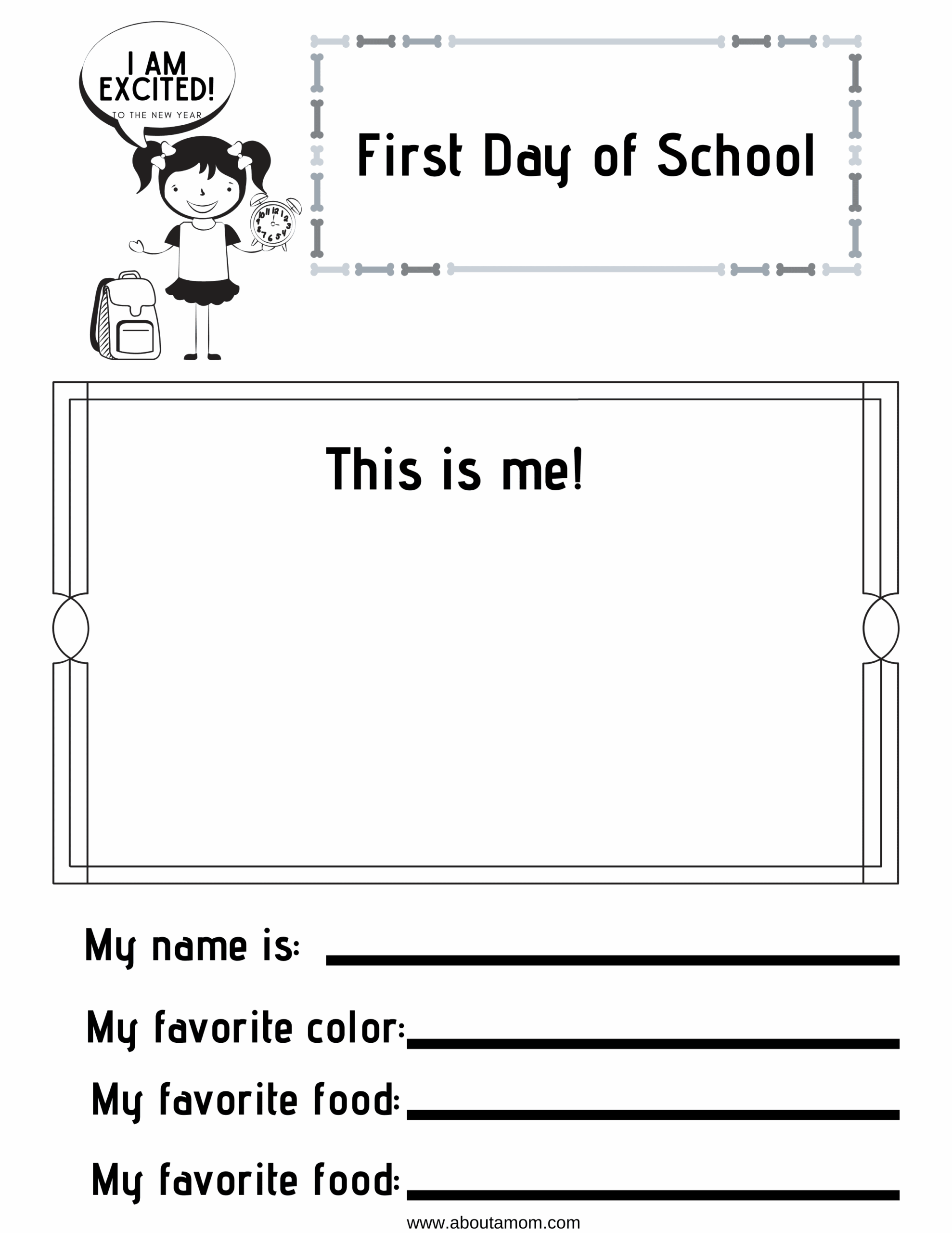 Free Printable School Worksheets