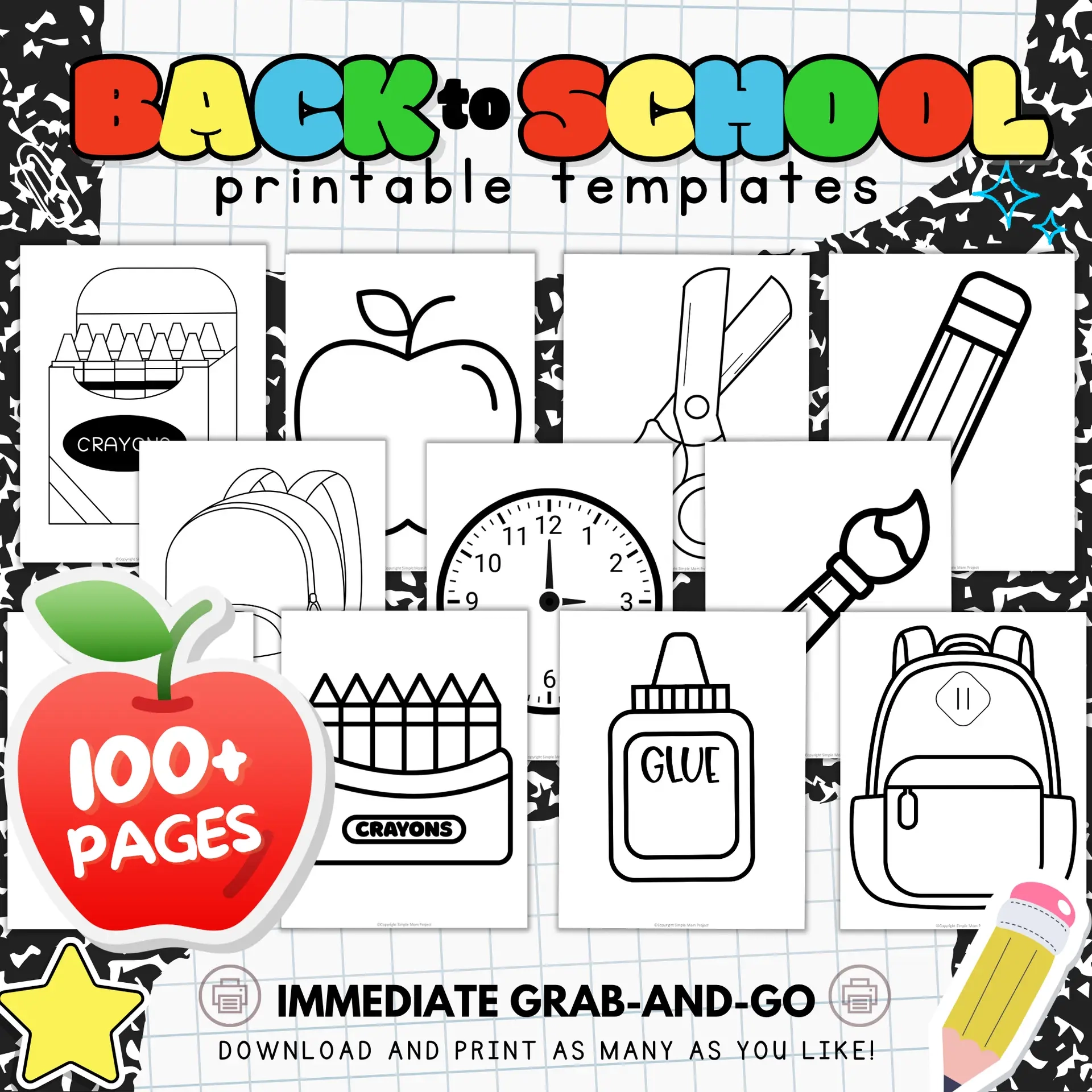 Free Printable Backpack Template Simple Mom Project