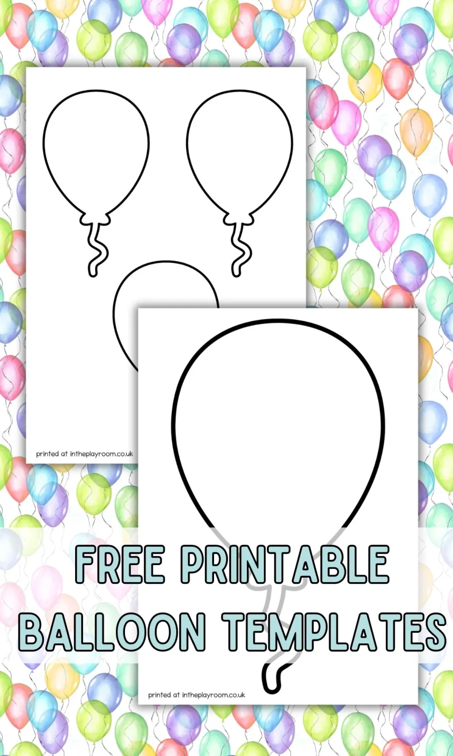 Free Printable Balloon Template For Crafts In The Playroom