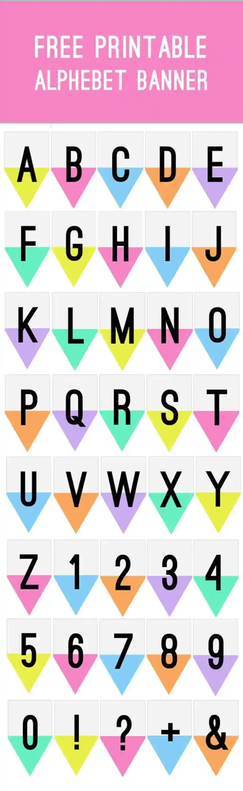 Free Printable Banner Alphabet Letters Printable Bingo Cards