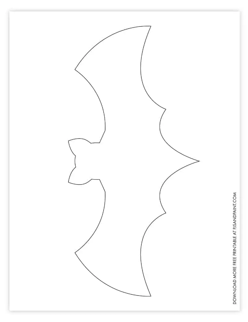 Printable Bat Template For Halloween