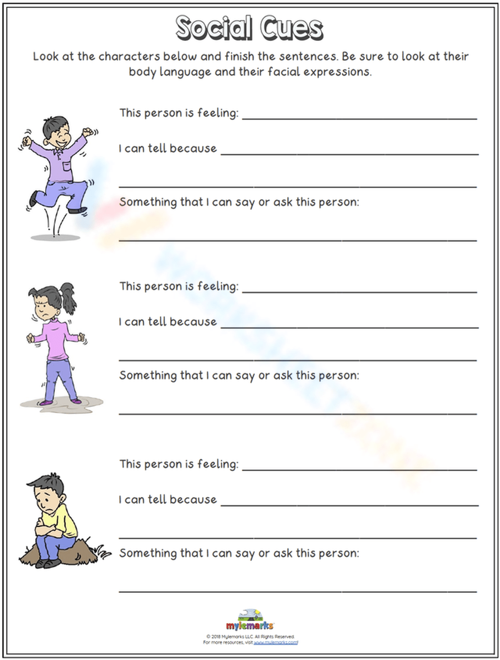 Free Printable Behavior Worksheets