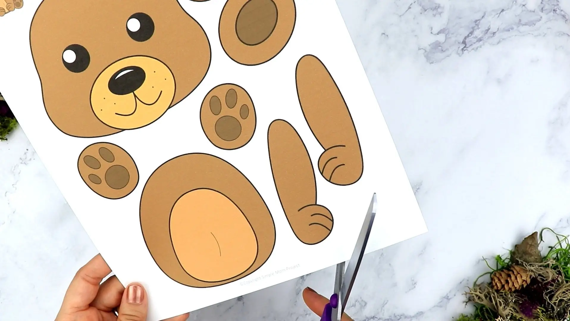 Free Printable Build a Bear Craft For Kids Woodland Teddy Bear 