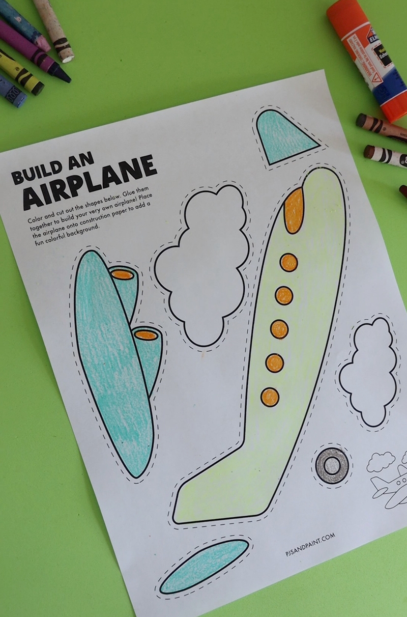 Free Printable Build An Airplane Craft Pjs And Paint
