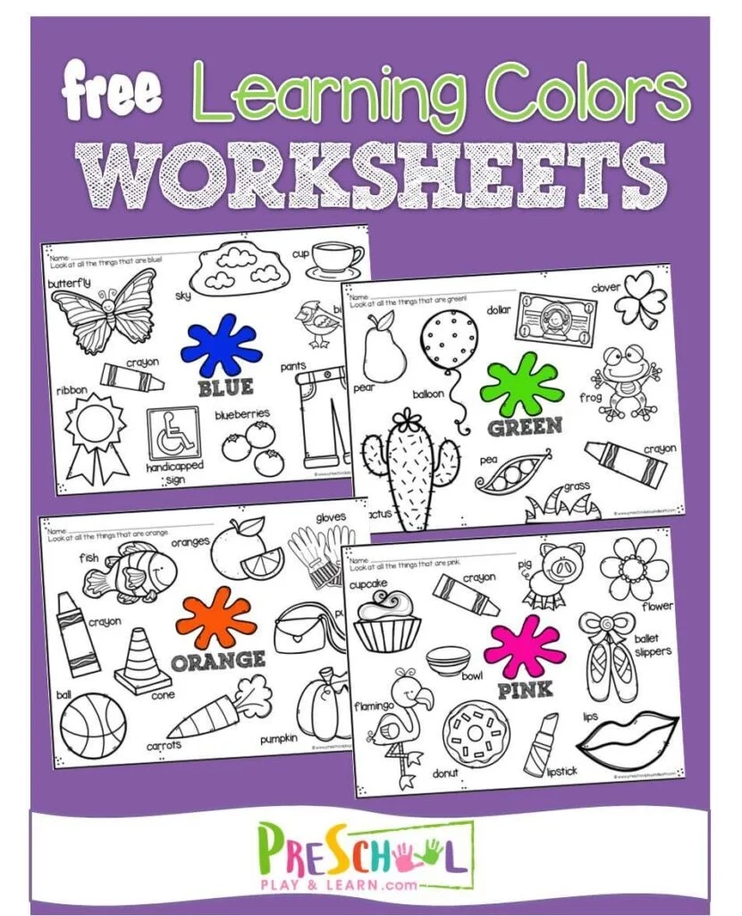Preschool Color Worksheets Free Printables
