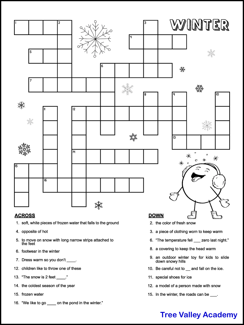 Crossword Puzzles Free Printable Easy